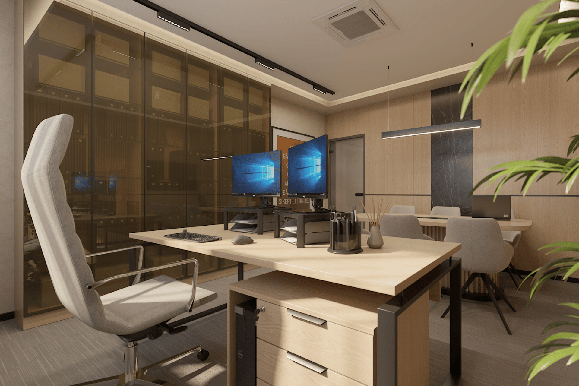Egyedi irodabútor kialakítása irodai környezetbe