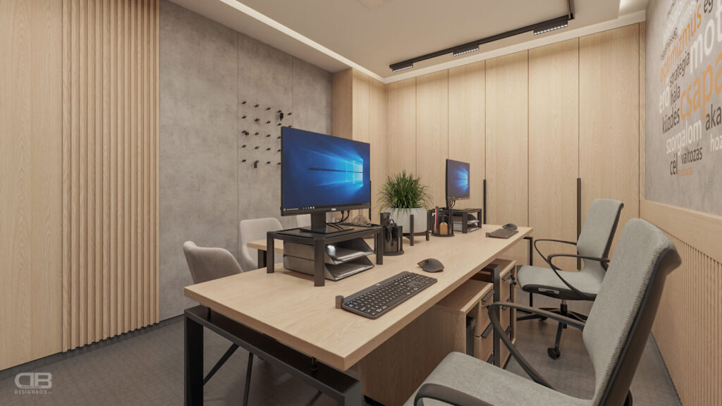 Egyedi irodabútor kialakítása a tér adottságaihoz