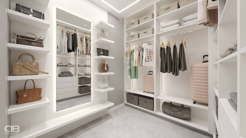 Egyedi gardróbszekrény kialakítása a tér adottságaihoz