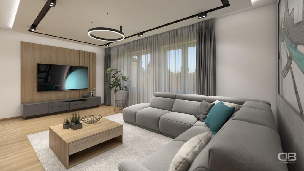 Egyedi nappali bútor látványa